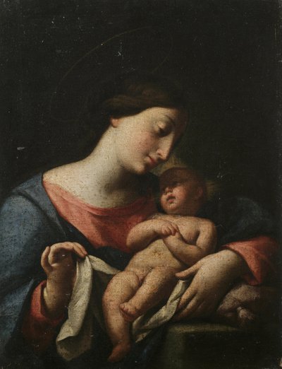 Madonna con Bambino (olio su tela) da Artist Unknown
