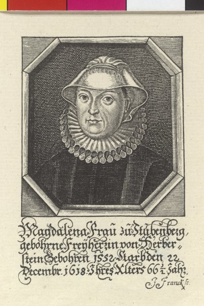 Magdalene Baronessa Herberstein da Artist Unknown