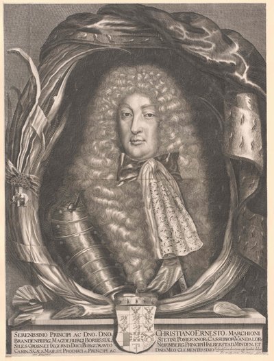 Margravio di Brandeburgo-Bayreuth Christian Ernst (stampa) da Artist Unknown