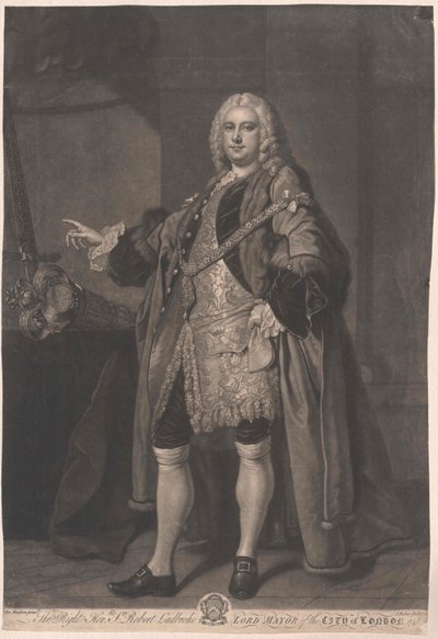 Sindaco di Londra Robert Ladbroke da Artist Unknown