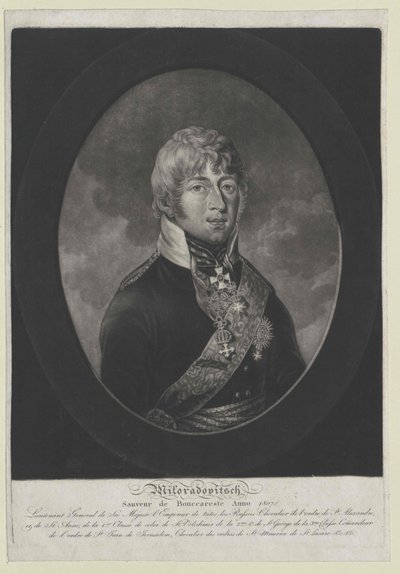 Mikhail Andreyevich conte Miloradovich da Artist Unknown