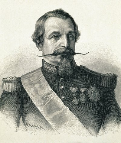 NAPOLEONE III, Charles-Louis Napoleone Bonaparte (1808-1873). Presidente della 2ª Repubblica (1848-1852) e imperatore di Francia (1852-1870). Ritratto di Napoleone III. Incisione. da Artist Unknown
