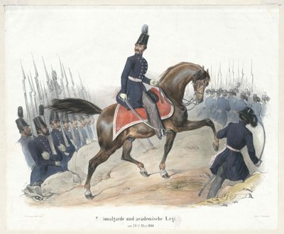 Guardia nazionale e legione collegiale il 26 maggio 1848 da Artist Unknown