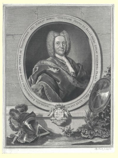 Nikolaus Bartholomew Barone von Danckelmann (stampa) da Artist Unknown