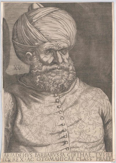 Sovrano ottomano ad Algeri Chaireddin Barbarossa da Artist Unknown