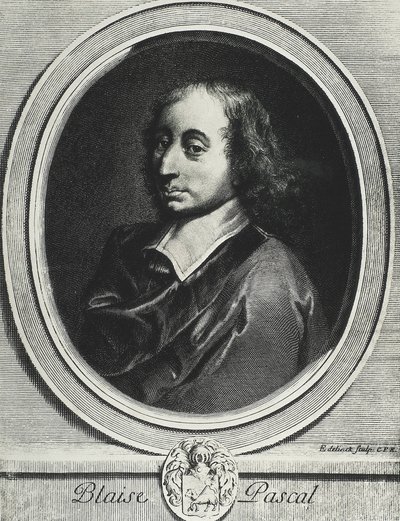 PASCAL, Blaise (1623-1662). Matematico, fisico e filosofo francese. Incisione da Artist Unknown