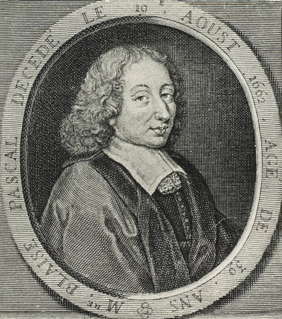 PASCAL, Blaise (1623-1662). Matematico, fisico e filosofo francese. Incisione da Artist Unknown