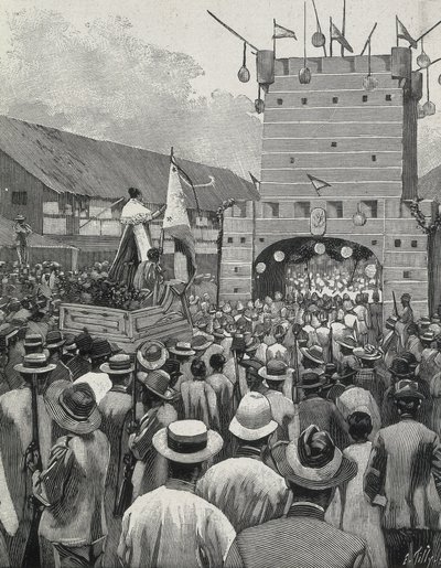 Filippine (1899). Protesta a Manila (incisione) da Artist Unknown