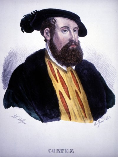 Ritratto di Hernan (o Hernando) Cortes o Fernand Cortez (1485-1547). da Artist Unknown