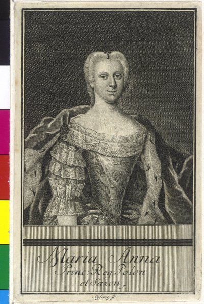 Principessa di Sassonia Maria Anna da Artist Unknown