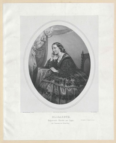 Principessa di Schwarzburg-Rudolstadt Elisabetta da Artist Unknown