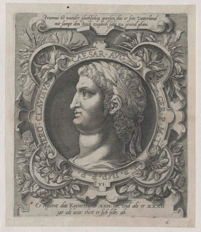 Imperatore romano Nerone (stampa) da Artist Unknown