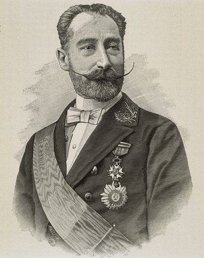 SALVADOR RODRIGÁÑEZ, Amos (1845-1922). Politico e ingegnere spagnolo. Incisione. da Artist Unknown