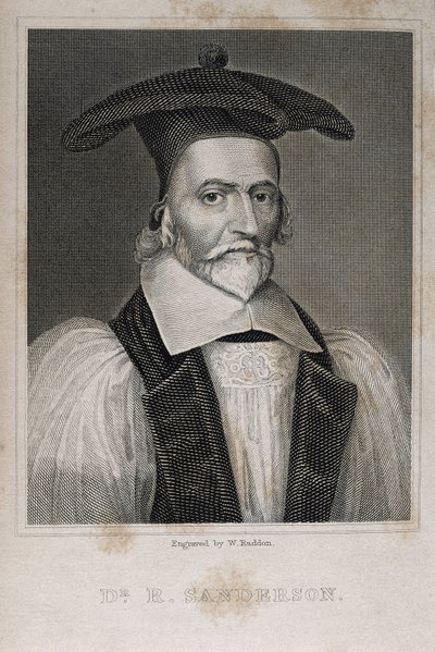 Robert Sanderson, teologo e casuista inglese (incisione) da Artist Unknown