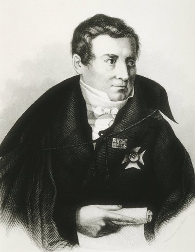 SCHLEGEL, August Wilhelm von (1767-1845). Teorico tedesco del Romanticismo. Litografia. da Artist Unknown