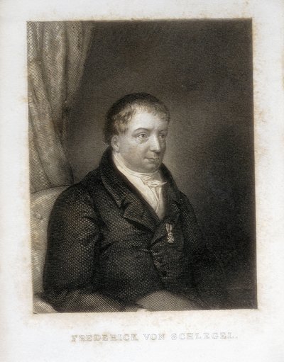 Friedrich von Schlegel, poeta, critico e studioso tedesco (incisione) da Artist Unknown