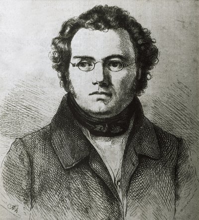 SCHUBERT, Franz. Compositore romantico austriaco. Incisione. da Artist Unknown