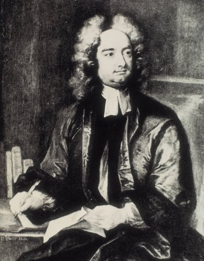 Jonathan Swift, ritratto come decano della Cattedrale di San Patrizio a Dublino (incisione) da Artist Unknown