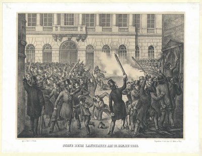 Scena in casa di campagna il 13 marzo 1848 da Artist Unknown