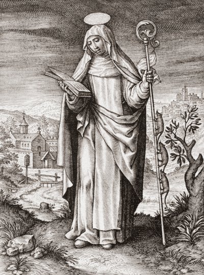 Santa Gertrude di Nivelles da Artist Unknown