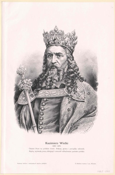 Il grande re di Polonia Casimiro III da Artist Unknown