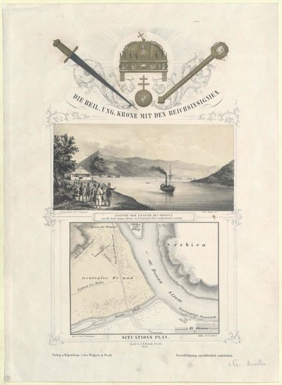La sacra corona ungherese con le insegne imperiali da Artist Unknown