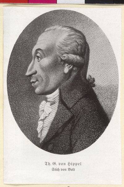Theodor Gottlieb von Hippel da Artist Unknown