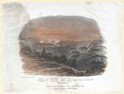 Vienna di notte dal 28 al 29 ottobre 1848. registrazione dal Kahlenberge da Artist Unknown