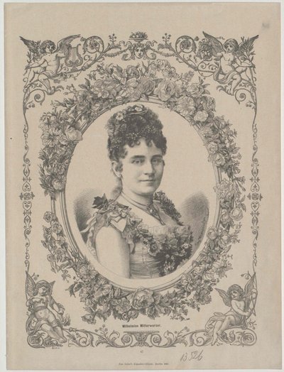 Wilhelmine Mitterwurzer (stampa) da Artist Unknown