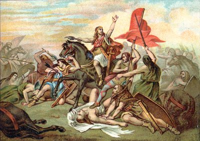 Battaglia di Tolbiac (conversione di Clodoveo) da Ary (after) Scheffer