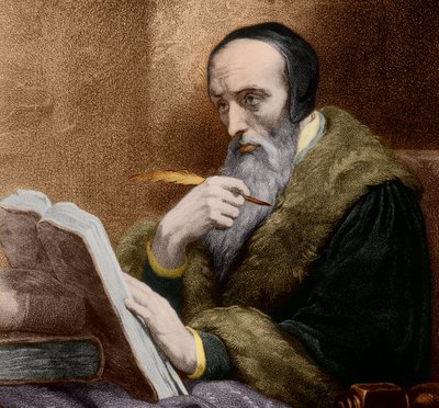 Ritratto di Jean Calvin, fondatore del Calvinismo da Ary (after) Scheffer
