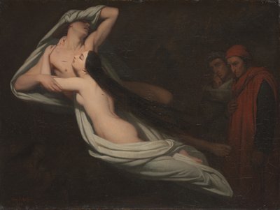 Dante e Virgilio incontrano le ombre di Francesca da Rimini e Paolo da Ary Scheffer