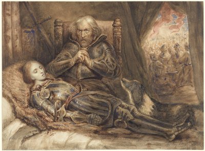 Eberhard von Württemberg piange per suo figlio da Ary Scheffer