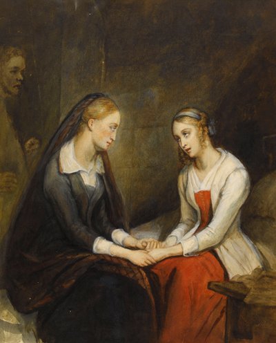 Effie e Jeanie Deans. Dopo Il Cuore di Mid-Lothian di Walter Scott, primo quarto del XIX sec. da Ary Scheffer