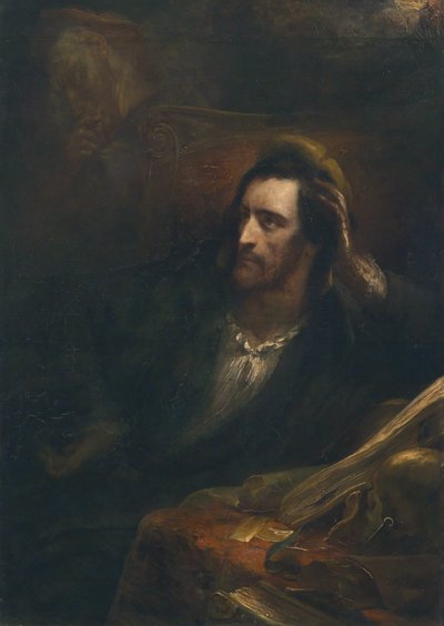 Faust nel suo studio, firmato e datato in basso a destra Ary Scheffer 1831 da Ary Scheffer