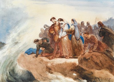 Illustrazione per la ballata Der Taucher di Friedrich Schiller da Ary Scheffer
