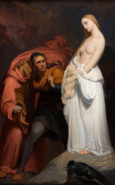 Marguerite che tiene il suo bambino morto da Ary Scheffer