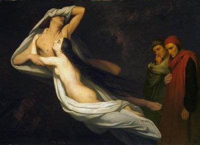 Paolo e Francesca, 1854 da Ary Scheffer
