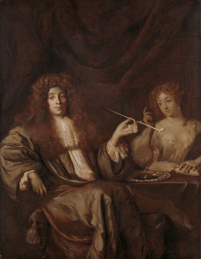 Ritratto di Hadriaan Beverland con una Prostituta da Ary de Vois (attributed to)