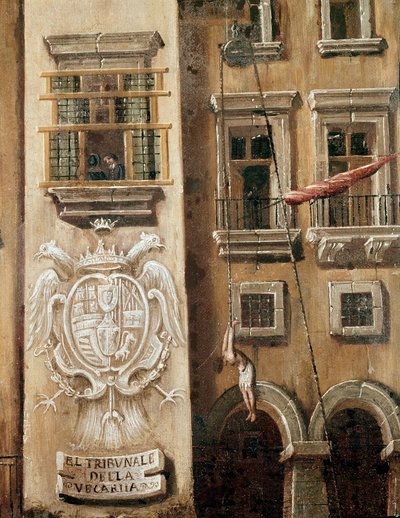 Luogo della corte della Vicaria a Napoli al tempo della rivoluzione di Masaniello (dettaglio) da Ascanio Luciani