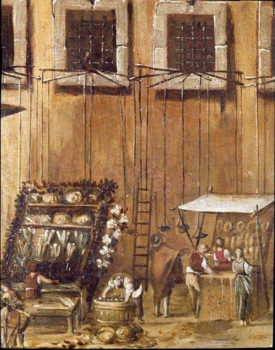 Piazza del tribunale della Vicaria a Napoli al tempo della rivoluzione di Masaniello (dettaglio) da Ascanio Luciani