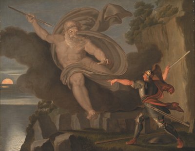 La battaglia di Fingal con lo spirito di Loda da Asmus Jacob Carstens