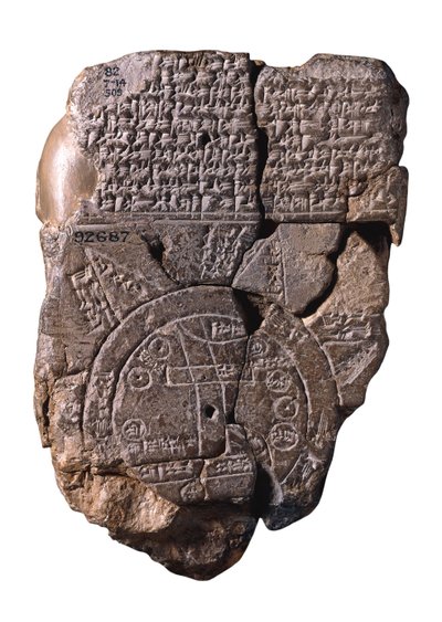 La Mappa Babilonese del Mondo, c. 510-c. 500 a.C. da Assyrian