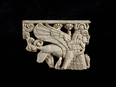 Frammento di sfinge da Fort Shalmaneser, Nimrud, assiro, VIII secolo a.C. da Assyrian School