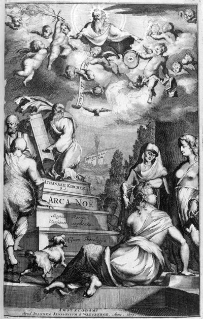 Frontespizio di Arca Noe, 1675 da Athanasius Kircher