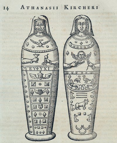 Mummie - in "Sphynx mystagoga" di Athanase Kircher da Athanasius Kircher