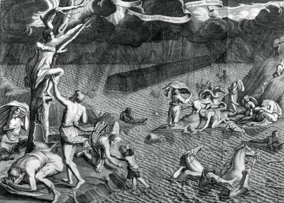 Scena del Diluvio, 1675 da Athanasius Kircher
