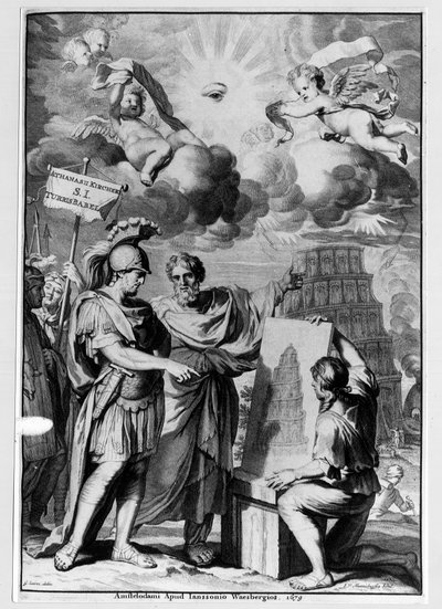La Torre di Babele - in Turris Babel di Athanasi Kircheri, Amsterdam da Athanasius Kircher