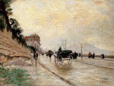 Carrozza in passeggiata a Napoli da Attillo Pratella