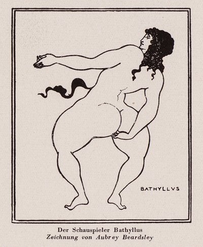 Bathyllus, danzatore romano e interprete di pantomimus da Aubrey (after) Beardsley